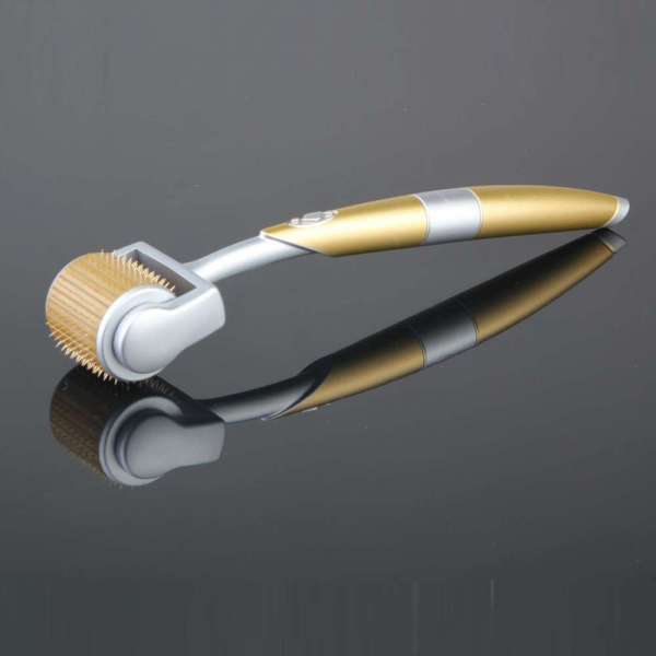 Golden Titanium Micro Needle Roller Derma Skin Care System Zgts